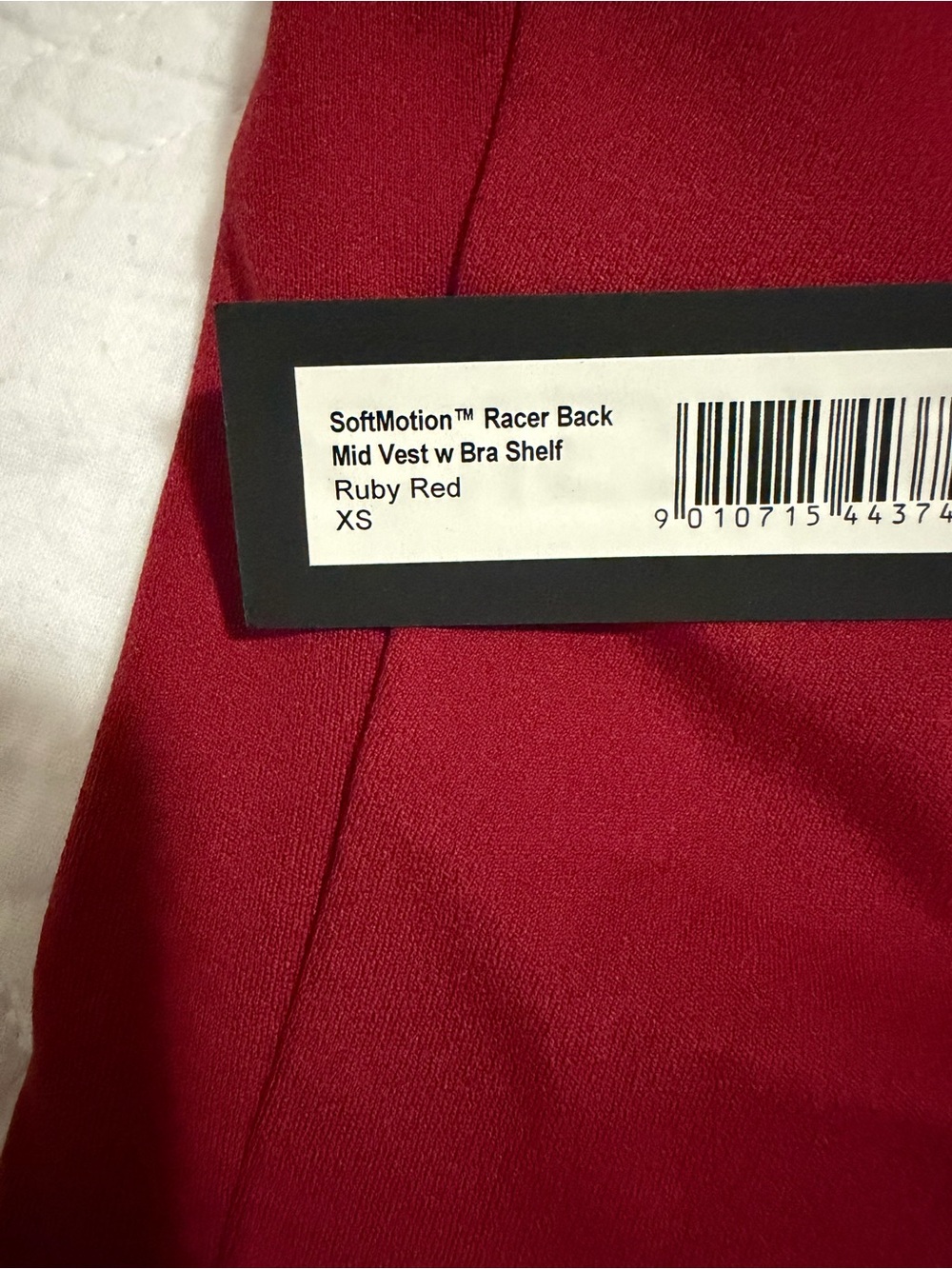 Oner Active Racerback Bandeau Top - Ruby Red - Picture 3 of 3